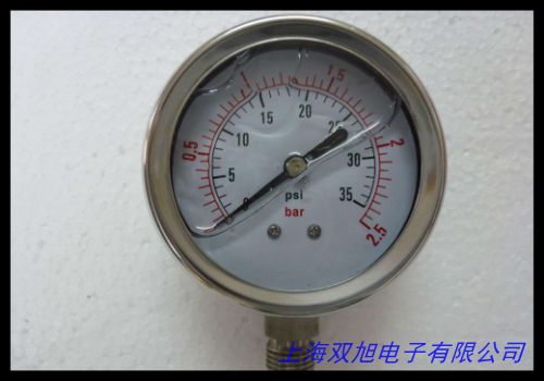 軸向帶邊壓力表 嵌入式不銹鋼壓力表/耐震壓力表